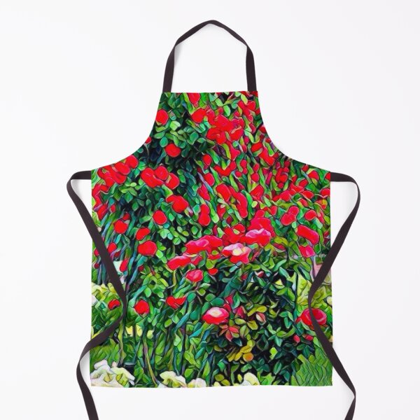 Item preview, Abstract Impressionist Red Rose Bush Garden Digital Art designed and sold by BalkanBloom.