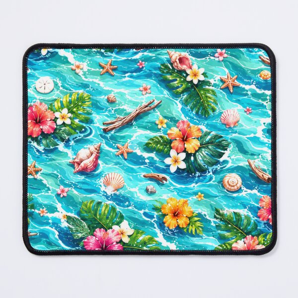 Item preview, Summer Fantasy Flowers, Palm Leaves, Shells, Ocean Pattern designed and sold by DEC02.