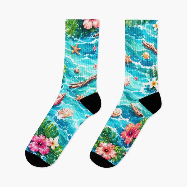 Item preview, Summer Fantasy Flowers, Palm Leaves, Shells, Ocean Pattern designed and sold by DEC02.