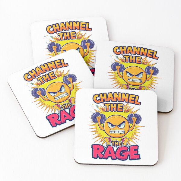 Item preview, Channel The Rage – Angry Emoji Weightlifting Gym T-Shirt Design designed and sold by MerchWSzpilkach.
