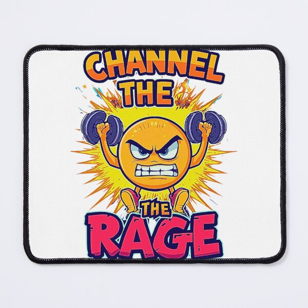 Item preview, Channel The Rage – Angry Emoji Weightlifting Gym T-Shirt Design designed and sold by MerchWSzpilkach.