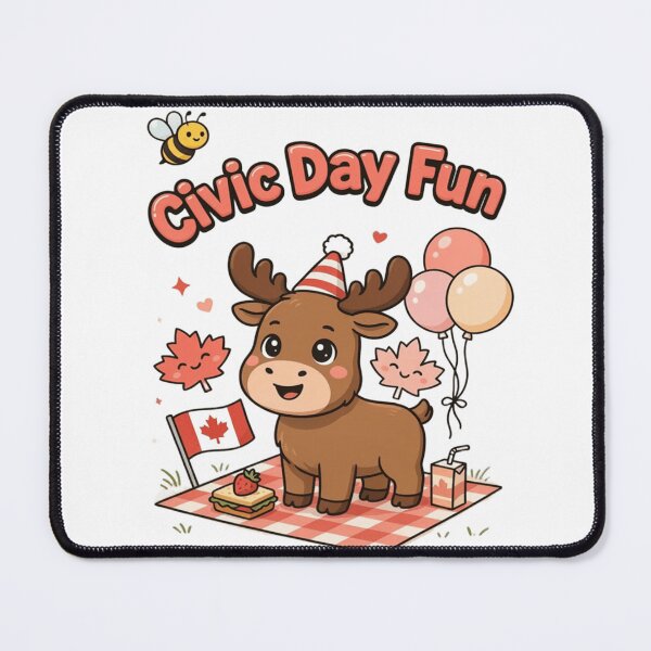 Item preview, Cute Kawaii Civic Day Canada | Maple Leaf Moose Picnic Pastel Summer Celebration designed and sold by InspiredCreatives.