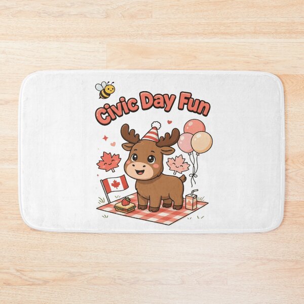 Item preview, Cute Kawaii Civic Day Canada | Maple Leaf Moose Picnic Pastel Summer Celebration designed and sold by InspiredCreatives.