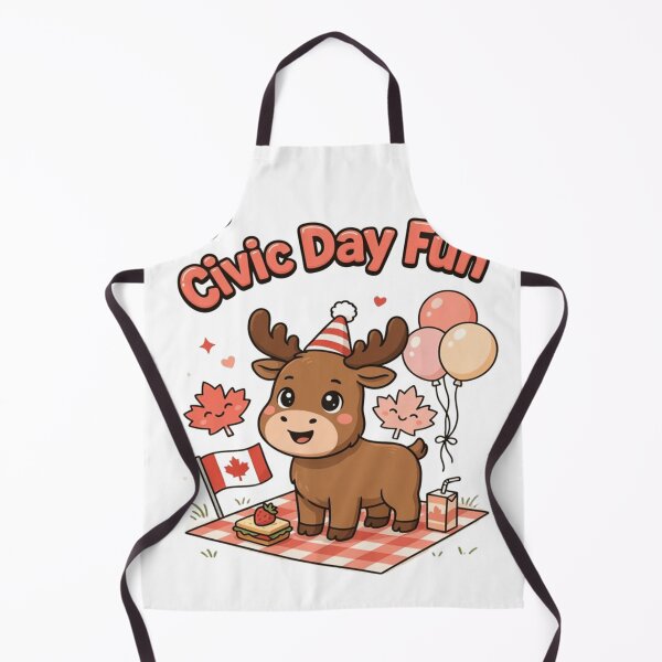 Item preview, Cute Kawaii Civic Day Canada | Maple Leaf Moose Picnic Pastel Summer Celebration designed and sold by InspiredCreatives.