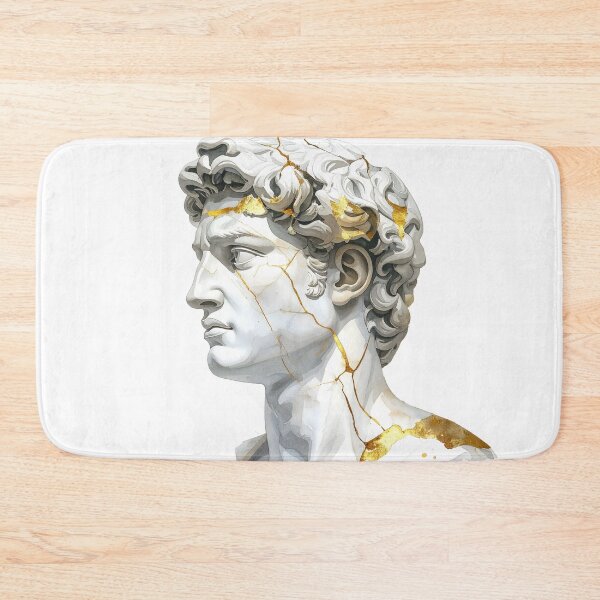 Item preview, Watercolor Metallic Greek Bust Statue Illustration designed and sold by BetweenForms.