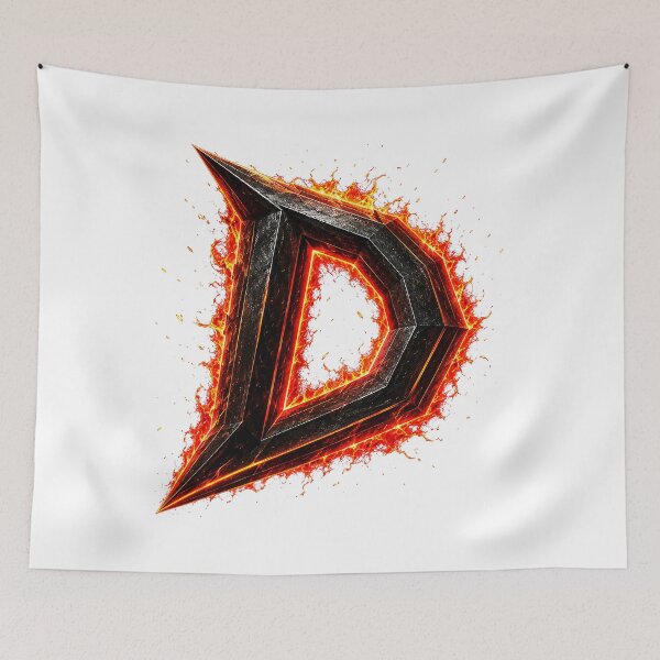 Item preview, InfernoEdge Forge Letter D designed and sold by BlissBlvdShop.