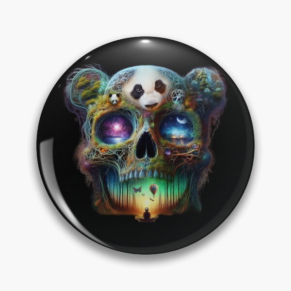 Item preview, Panda Overlord Skull – Cosmic Wilderness Subconscious designed and sold by LujziWorld.