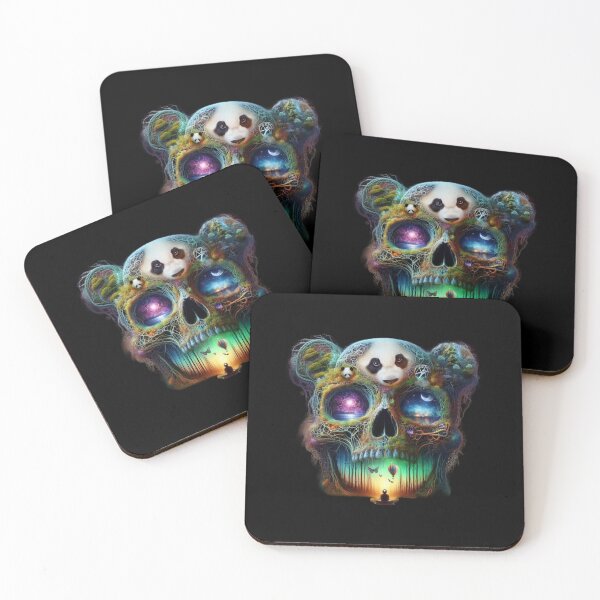 Item preview, Panda Overlord Skull – Cosmic Wilderness Subconscious designed and sold by LujziWorld.