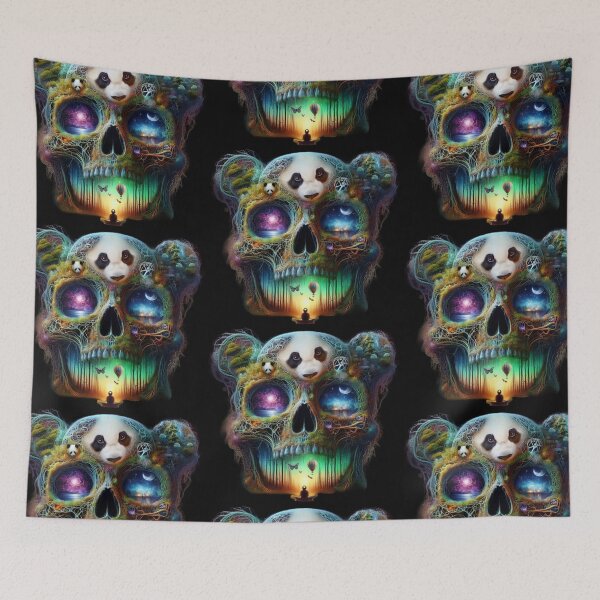 Item preview, Panda Overlord Skull – Cosmic Wilderness Subconscious designed and sold by LujziWorld.
