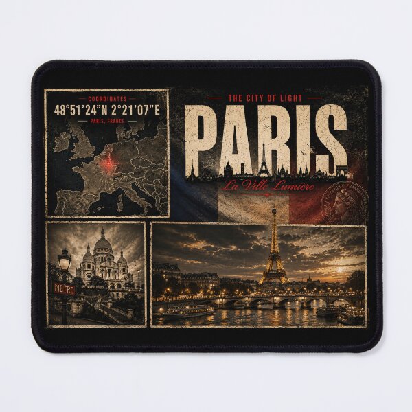 Item preview, Paris France Vintage Travel Poster designed and sold by MKDSN.