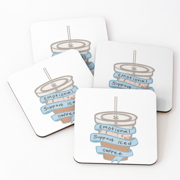 Item preview, emotional support iced coffee designed and sold by Katnapscrafts.