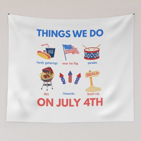Item preview, 6 Things To Do on the Fourth of July | Funny Patriotic Independence Day designed and sold by ice-apparel.