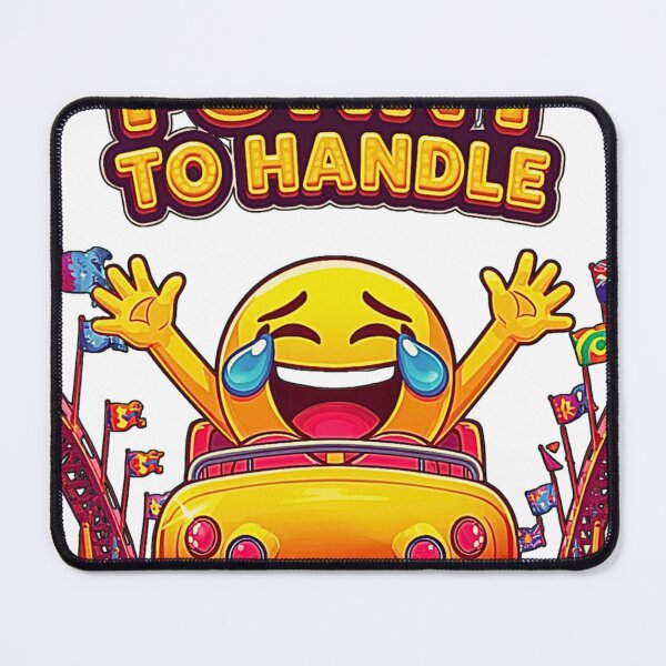 Item preview, Too Funny To Handle – Laughing Emoji Roller Coaster T-Shirt Design designed and sold by MerchWSzpilkach.