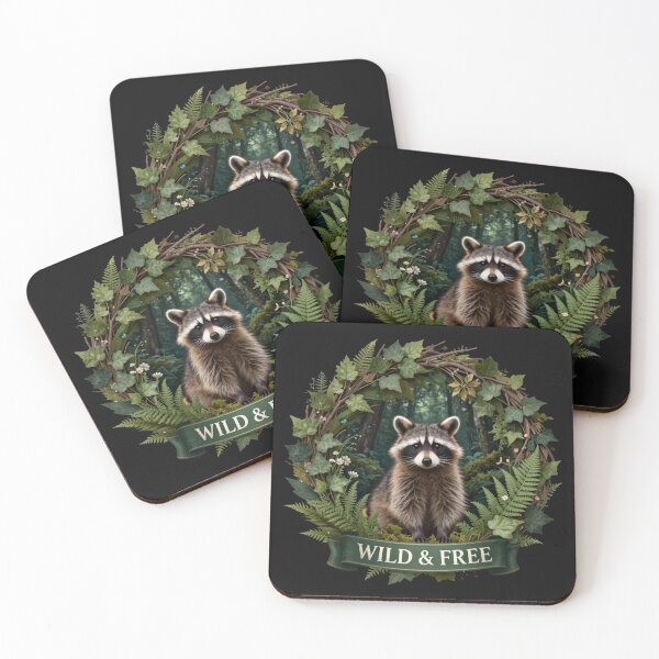 Item preview, Wild And Free Raccoon  designed and sold by GoGreenlove.