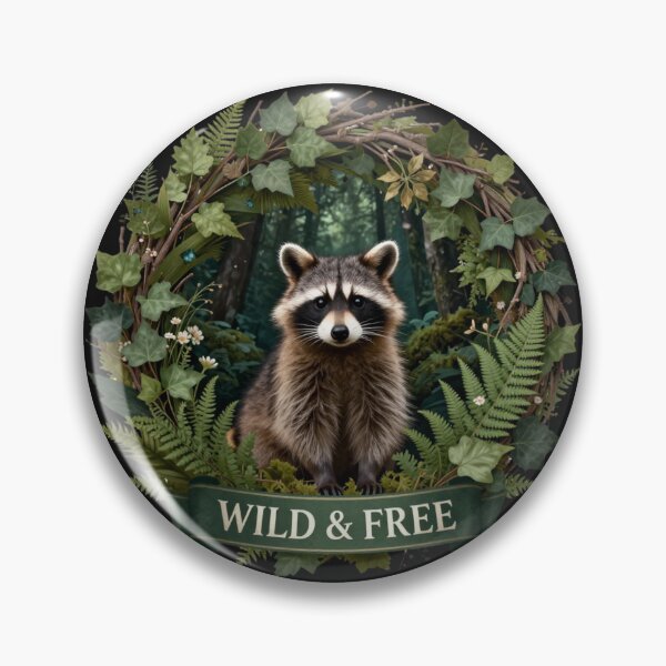 Item preview, Wild And Free Raccoon  designed and sold by GoGreenlove.
