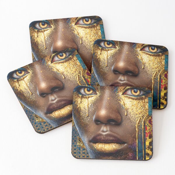 Item preview, Golden Tears , An Abstract Emotional Portrait designed and sold by Artessie.