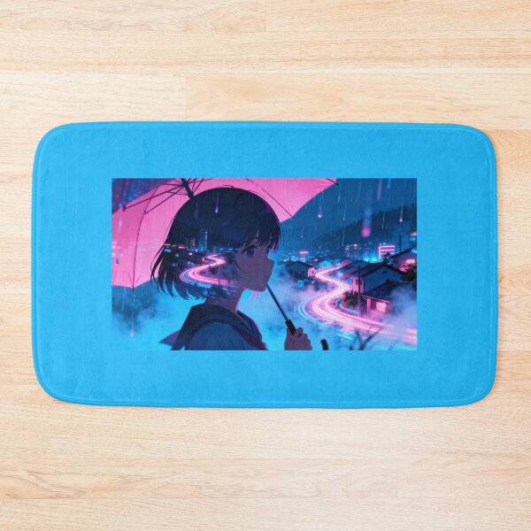 Item preview, Neon Rain — Anime City Night Lofi Aesthetic Art designed and sold by middelight-luna.