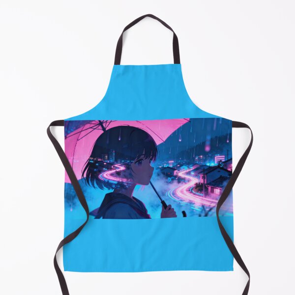 Item preview, Neon Rain — Anime City Night Lofi Aesthetic Art designed and sold by middelight-luna.