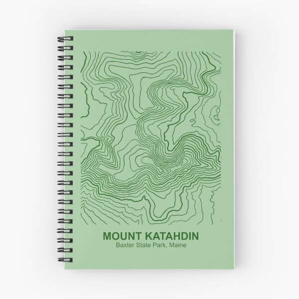 Item preview, Green Monochromatic Mount Katahdin Topography designed and sold by Mountain Bound Designs.