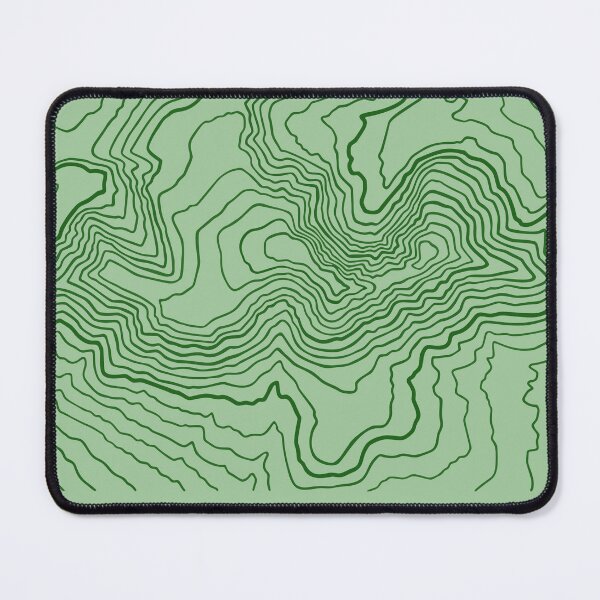 Item preview, Green Monochromatic Mount Katahdin Topography designed and sold by Mountain Bound Designs.