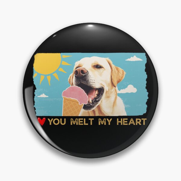 Item preview, You Melt My Heart ,Labrador dog eating ice cream designed and sold by Shedronpanda.