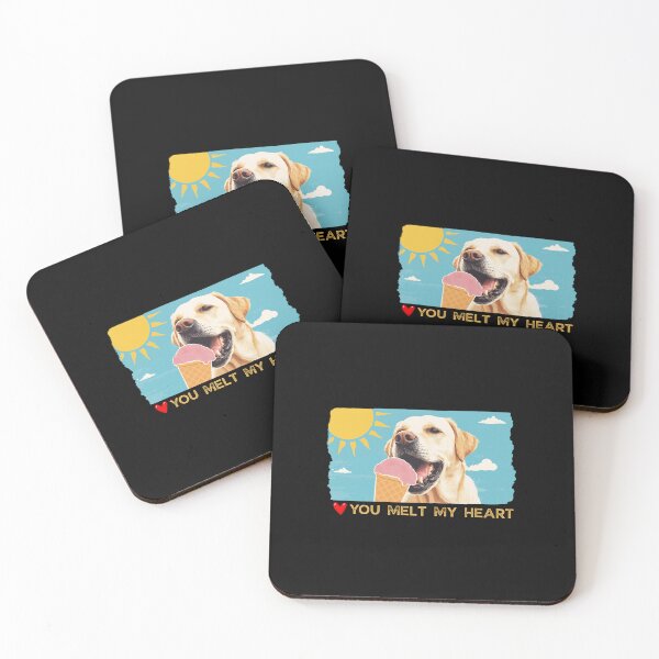 Item preview, You Melt My Heart ,Labrador dog eating ice cream designed and sold by Shedronpanda.