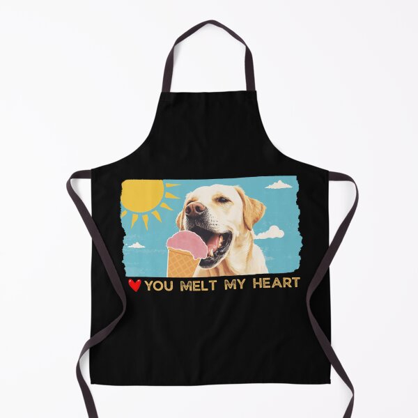 Item preview, You Melt My Heart ,Labrador dog eating ice cream designed and sold by Shedronpanda.