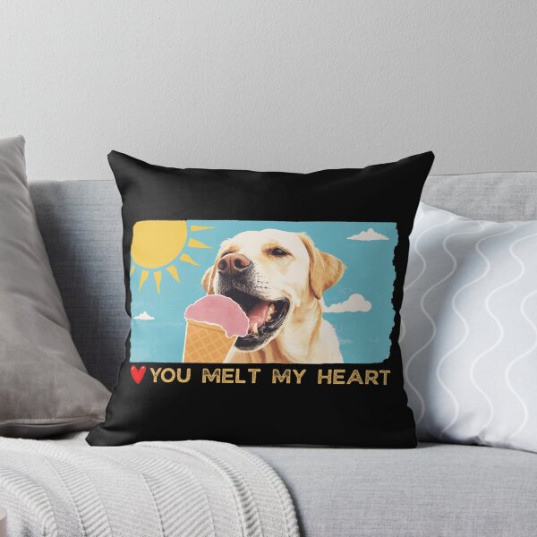 Item preview, You Melt My Heart ,Labrador dog eating ice cream designed and sold by Shedronpanda.