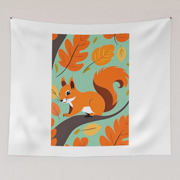 Item preview, Art - Red Squirrel, Vector Illustration Inspired by Childhood designed and sold by AnimeShin.