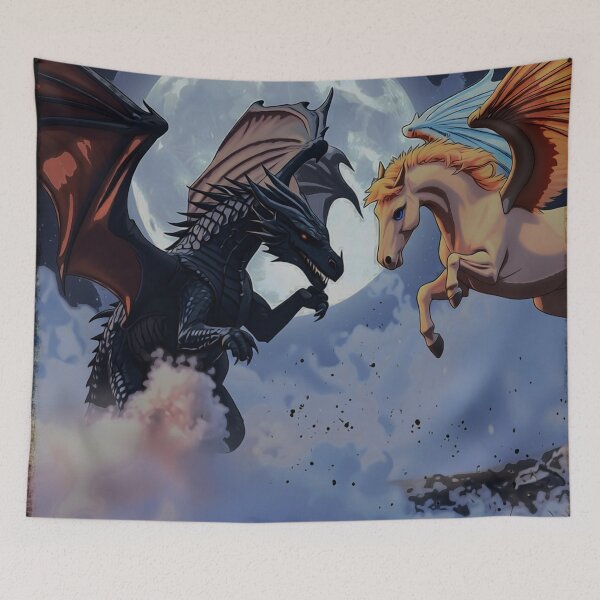 Item preview, The Meeting Place - Dragon and Pegasus designed and sold by NaturePrints.