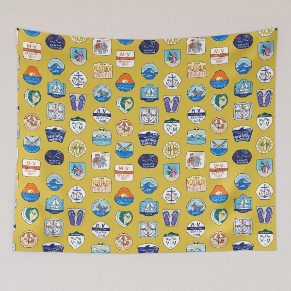 Item preview, Ventnor & Margate New Jersey Beach Tags designed and sold by Elizabeth Weglein.
