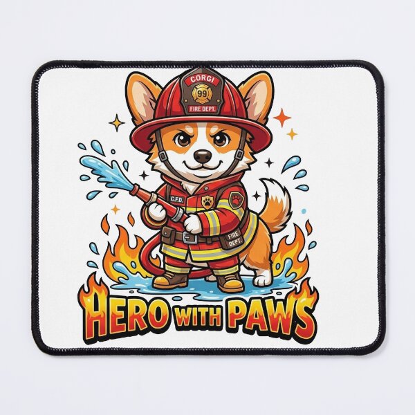 Item preview, Cute Corgi Firefighter Hero With Paws Shirt, Funny Corgi Fire Dept Tee, Corgi Firefighter Gift for Dog Lovers and Firefighters designed and sold by Wearable Canvas...