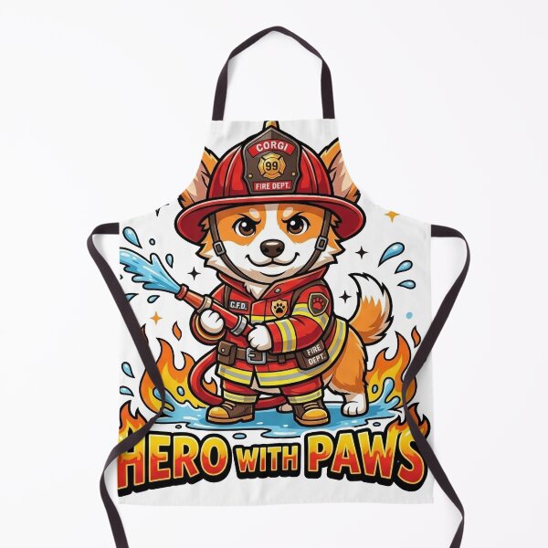 Item preview, Cute Corgi Firefighter Hero With Paws Shirt, Funny Corgi Fire Dept Tee, Corgi Firefighter Gift for Dog Lovers and Firefighters designed and sold by Wearable Canvas...