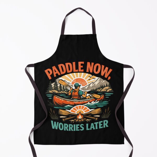 Item preview, Paddle Now Worries Later - Canoeing Adventure Vintage Outdoor  designed and sold by SidTastic .