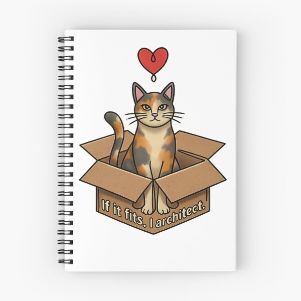 Item preview, If It Fits I Architect Funny Calico Cat Box Sticker designed and sold by Andreza NativeHue Oficial.