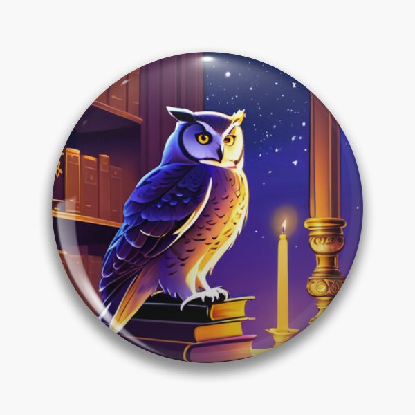 Item preview, Art - Scholarly Owl, Dreamy and Mysterious Atmosphere designed and sold by AnimeShin.