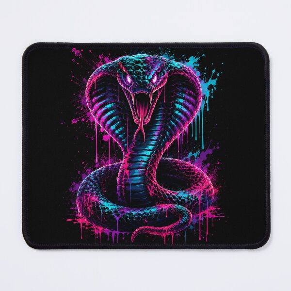 Item preview, Neon King Cobra Splash Art | Cyber Snake Graphic T-Shirt designed and sold by iVonKa88.