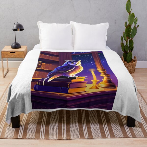 Item preview, Art - Scholarly Owl, Dreamy and Mysterious Atmosphere designed and sold by AnimeShin.