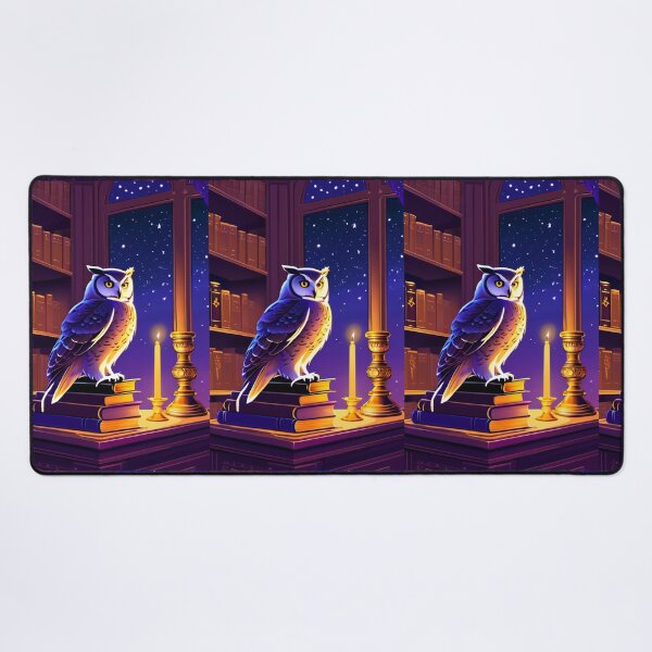 Item preview, Art - Scholarly Owl, Dreamy and Mysterious Atmosphere designed and sold by AnimeShin.