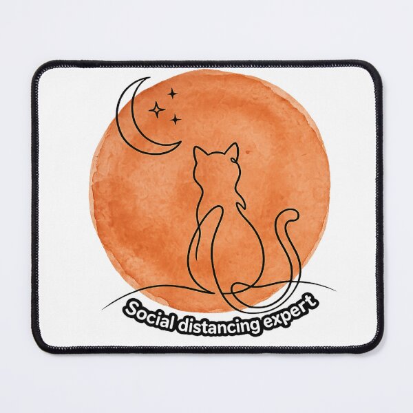 Item preview, Minimalist Boho Cat - Social Distancing Expert Sticker designed and sold by Andreza NativeHue Oficial.