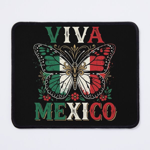 Item preview, Viva Mexico Butterfly | Mexican Flag Patriotic Butterfly | Hispanic Heritage Vintage Distressed Design designed and sold by Trendymindvibes.