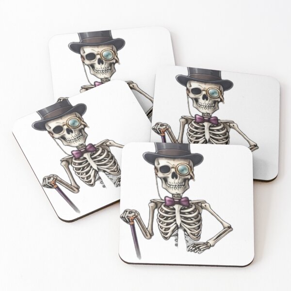 Item preview, Gentleman Skeleton with Top Hat and Monocle designed and sold by DailyDoodlesBySumbul.