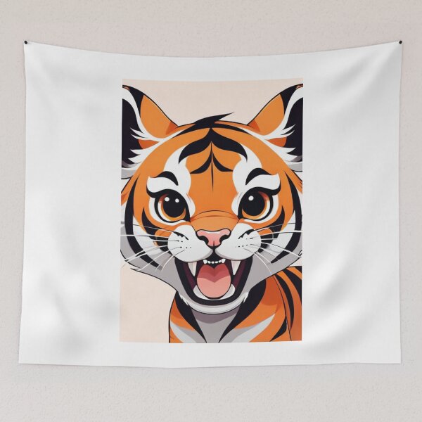 Item preview, Art - Simplified Tiger, Childlike Graphic Design designed and sold by AnimeShin.