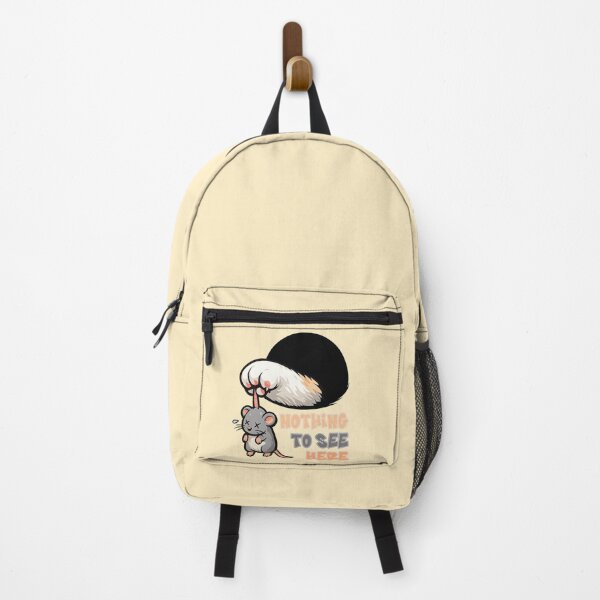 Item preview, Cute Cat Holding Mouse Cartoon Design | Funny Nothing To See Here Animal Illustration designed and sold by CutPawStudio.