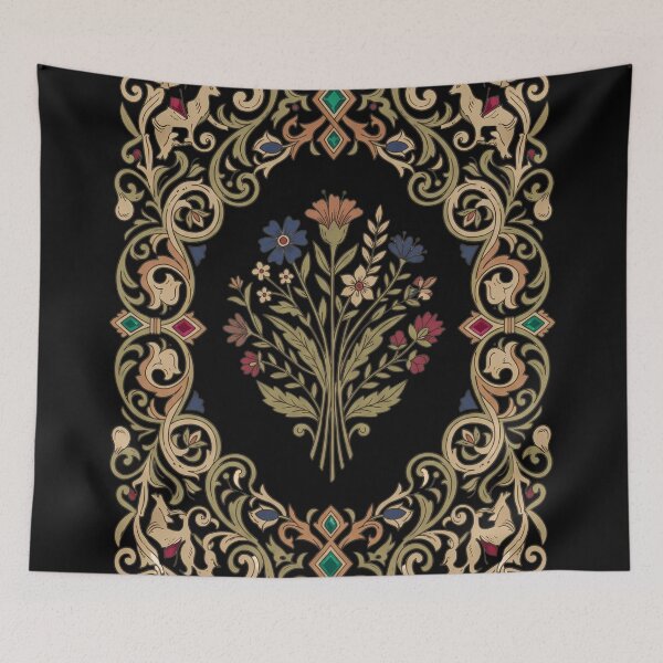 Item preview, Flowers Vintage Japanese Wave Mount Fuji Ukiyo-e Art designed and sold by ART ATTACK ZONE.