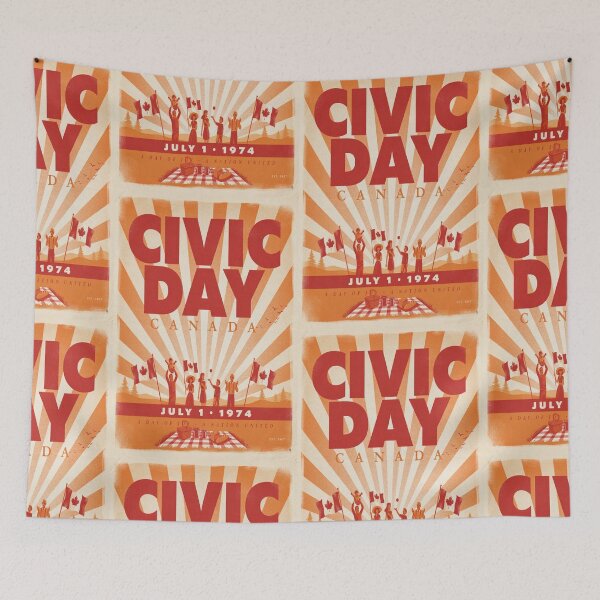 Item preview, Retro Civic Day Canada | Vintage 70s Maple Leaf Summer Celebration  designed and sold by InspiredCreatives.
