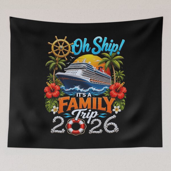 Item preview, Family Cruise Trip Tropical Ocean Ship Vacation Art designed and sold by FormalDehyena.