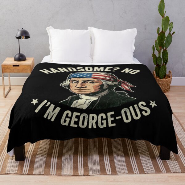 Item preview, Handsome No Im Georgeous Washington Funny 4th Of July designed and sold by Dabbing Turtle Designs.