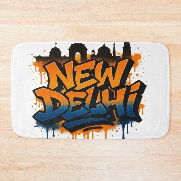 Item preview, New Delhi India Urban Graffiti Typography designed and sold by GraffiCity.