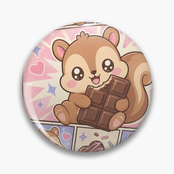 Item preview, Kawaii Squirrel Chocolate Pop Panels designed and sold by Gift Phrase Studio.